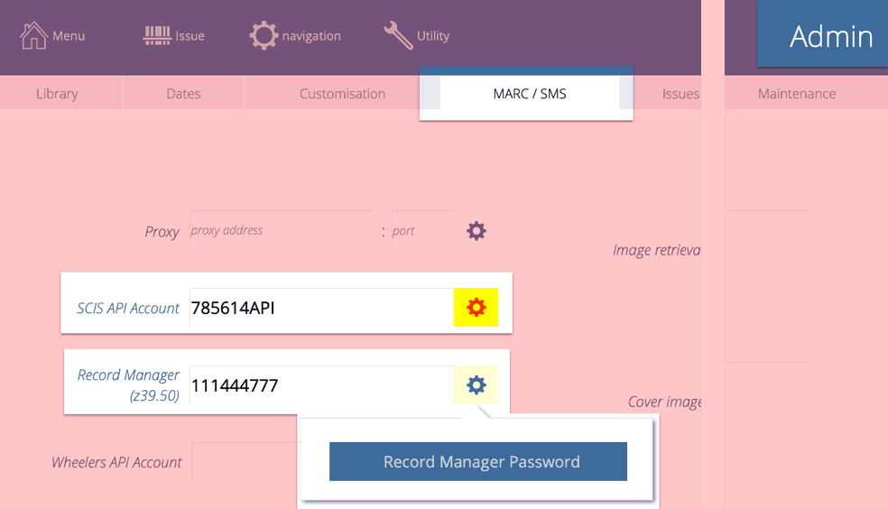 configuring SCIS or Record Manager