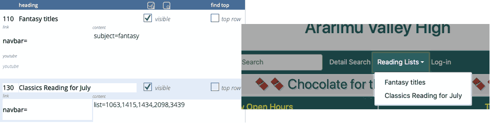 sample navigation bar
