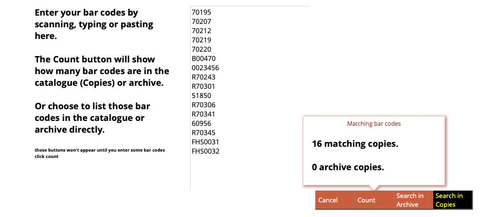 count button results