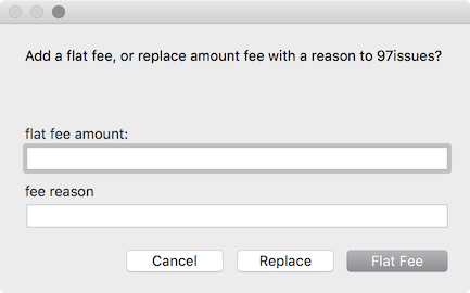 specifing the bulk fee detail