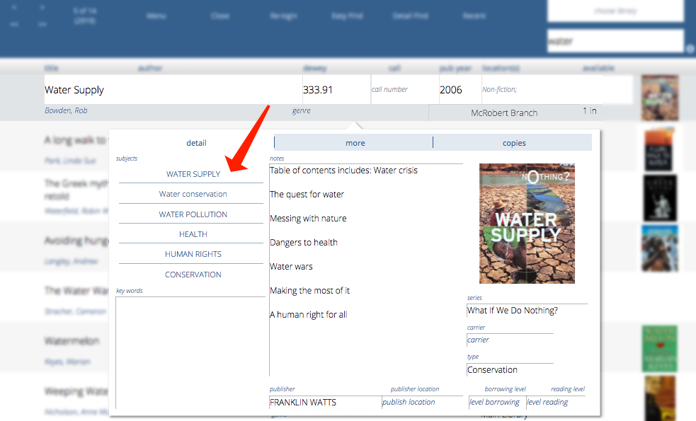 the first characters of each subject line becomes a clickable link