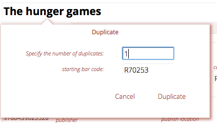 duplicate dialog