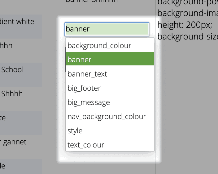 type selector for my styles