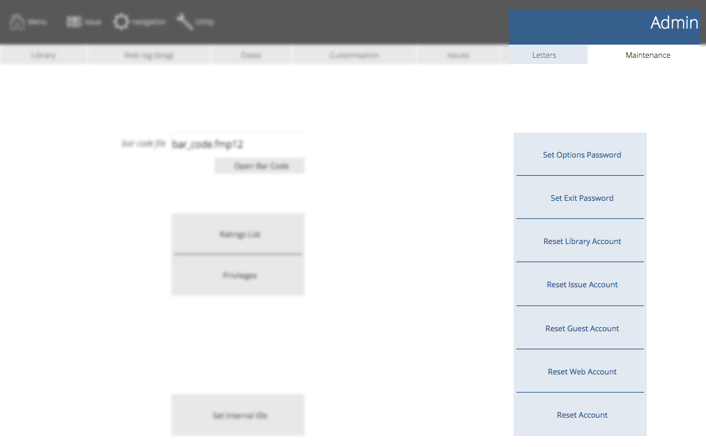 reset accounts here at the maintenance tab of admin