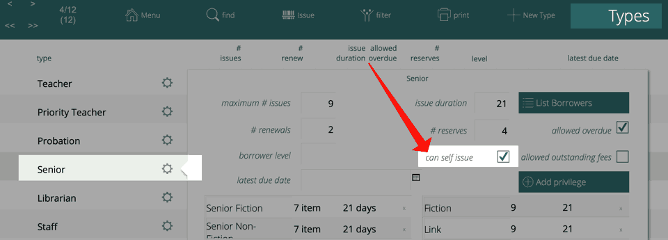 borrowers of type "Senior" will be allowed to self issue when the other steps are complete