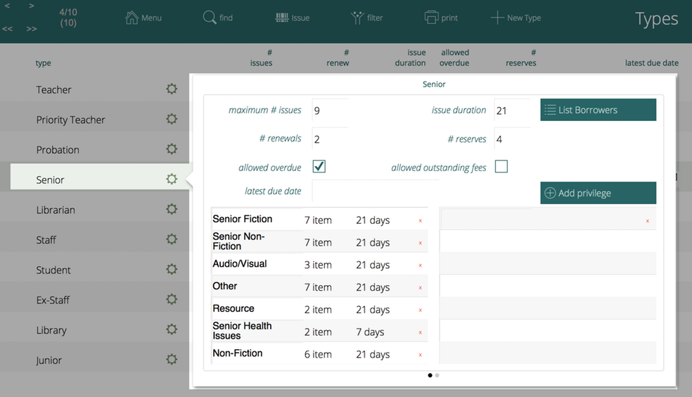 click the gear widget to see more detail
