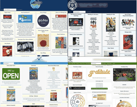 some typical web pages - each styled according to their library's preference